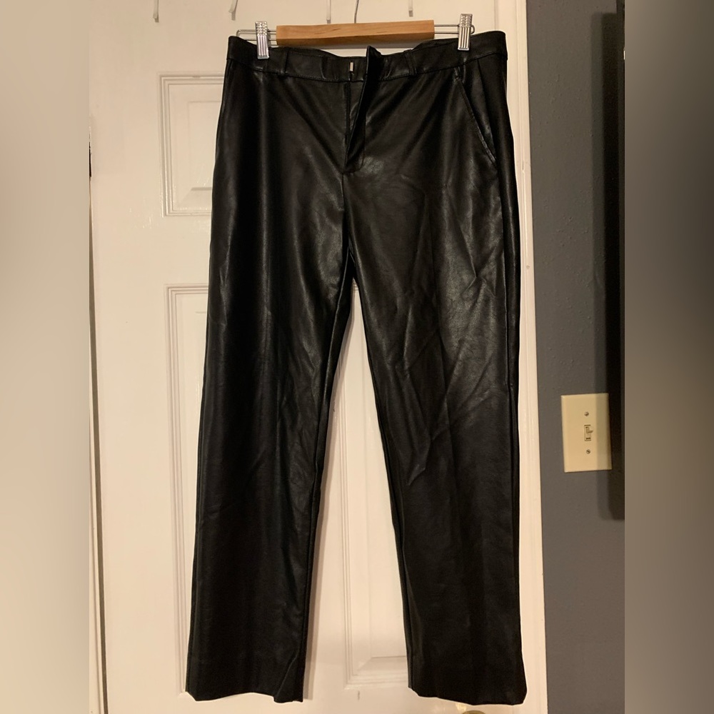 Vegan leather pants, size 6